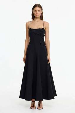ACLER Mindell Maxi Embellished Dress in Black US 2